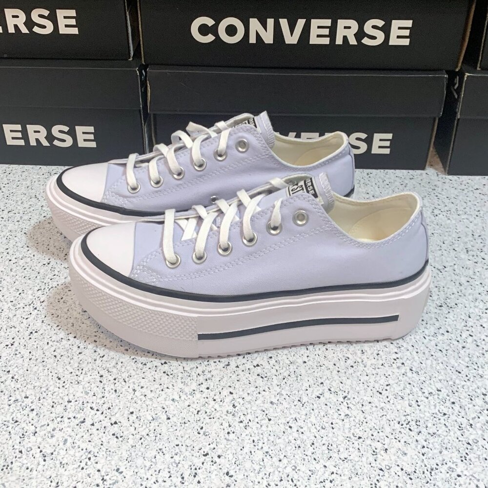 CONVERSE All Star Lift DOUBLE STACK Platform Canvas Low Top Ox Womens 8.5 Men6.5